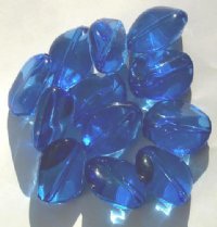 12 26x20mm Acrylic Sapphire Oval Nuggets